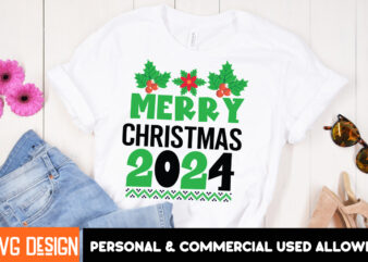 Merry Christmas 2024 T-Shirt Design, Merry Christmas 2024 SVG Design , Christmas T-Shirt Design, Christmas T-Shirt Design bundle, Christmas