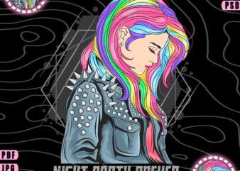 Night Party Rocker Tshirt Design