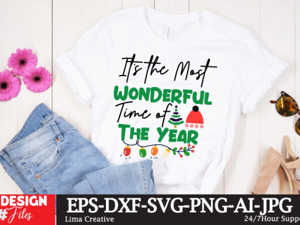 It’s the most wonderful time of the year t-shirt design,christmas svg bundle, christmas svg, winter svg, santa svg, holiday, merry christmas