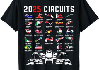 2025 Races Formula Racing Car 2025 Formula Racing T-Shirt