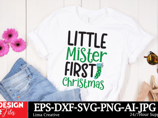 Little mister first christmas t-shirt design ,christmas t-shirt design,christmas svg design ,christmas svg cut file,christmas sublimation ,