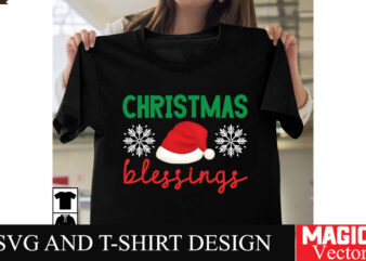 Christmas Blessings SVG Cut File,Winter svg, Santa SVG, Holiday, Merry Christmas, Christmas Bundle, Funny Christmas Shirt, Cut File Cricut,C t shirt vector file