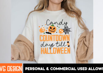 Candy Countdown Days till Halloween T-Shirt Design, Candy Countdown Days till Halloween SVG , Halloween,Halloween svg,Halloween SVG bundle