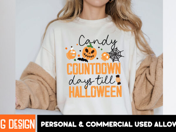 Candy countdown days till halloween t-shirt design, candy countdown days till halloween svg , halloween,halloween svg,halloween svg bundle