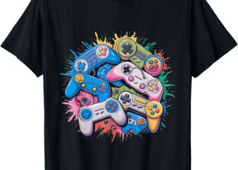 80’s 90’s Arcade Controllers Gamer Vintage Video Game Lovers T-Shirt