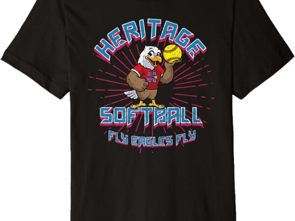 80s style heritage softball – vintage eagle mascot premium t-shirt