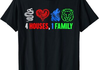 ALTRUISMO, ISIBINDI,AMISTAD, REVEUR RCA 4 Houses 1 Family T-Shirt