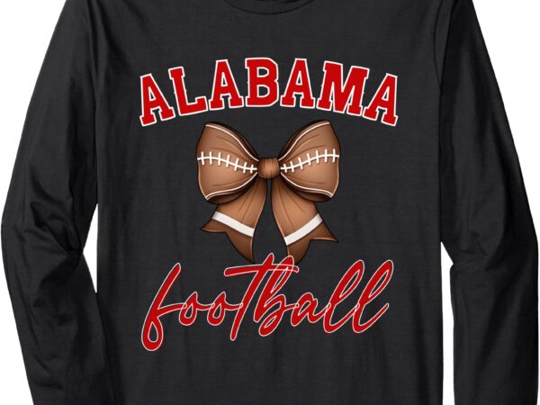 Alabama football pretty coquette style bow long sleeve t-shirt