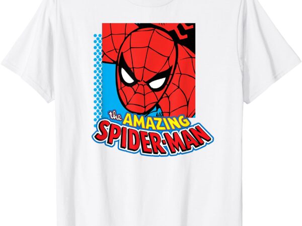 Amazon essentials men’s marvel the amazing spider-man logo portrait t-shirt, white, small