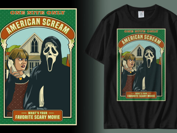 American scream t shirt vector