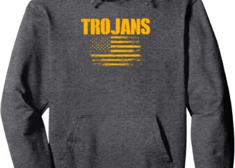 Anderson Trojans USA Flag Pride Pullover Hoodie