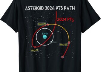 Asteroid 2024 PT5 Path Mini Moon Dates Space 2024 PT5 Orbit T-Shirt