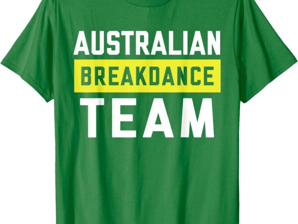 Australian breakdancing costume team break dancer matching t-shirt