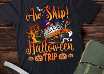 Aw Ship Halloween Trip Family Cruising Crew Cruise Squad T-Shirt ltsp