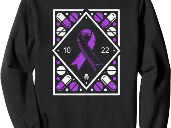 Awareness ribbon with oct 22 date – fluoroquinolone toxicity sweatshirt