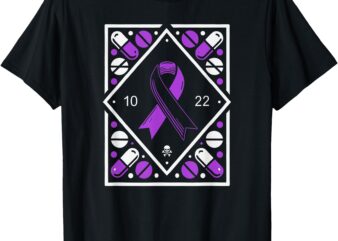 Awareness Ribbon With Oct 22 Date – Fluoroquinolone Toxicity T-Shirt