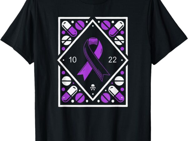 Awareness ribbon with oct 22 date – fluoroquinolone toxicity t-shirt