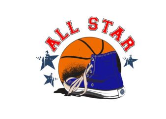 BASKET BLUE SHOE ALL STAR t shirt template