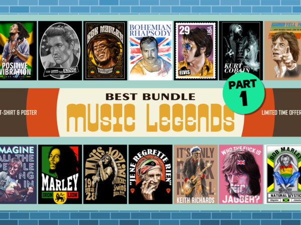 Best bundle music legends part 1 t shirt template