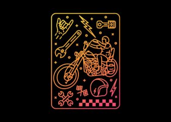 Custom Motorcycle Garage 3 t shirt vector file