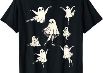 Ballet Ghost Ballet Dancer Spooky Dance Teacher Halloween T-Shirt