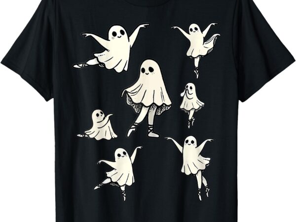 Ballet ghost ballet dancer spooky dance teacher halloween t-shirt