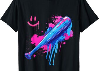 Baseball Bat with Sprinkles Drip For Men Boys T-Shirt