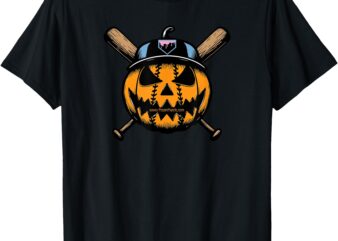 Baseball Home Plate Drip Halloween Pumpkin T-Shirt