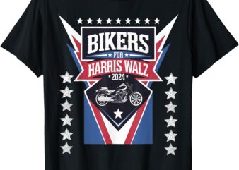 Bikers For Harris Walz 2024 Harris Waltz 2024 Election T-Shirt