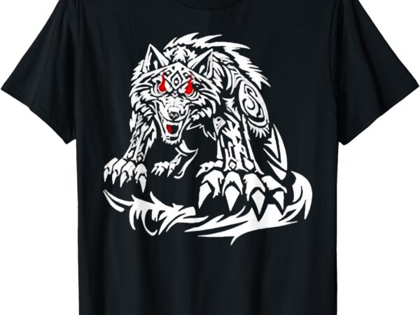 Black jacob fatu wolf t-shirt