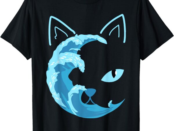 Blue cats wave for kamala funny blue wave of cat ladies t-shirt