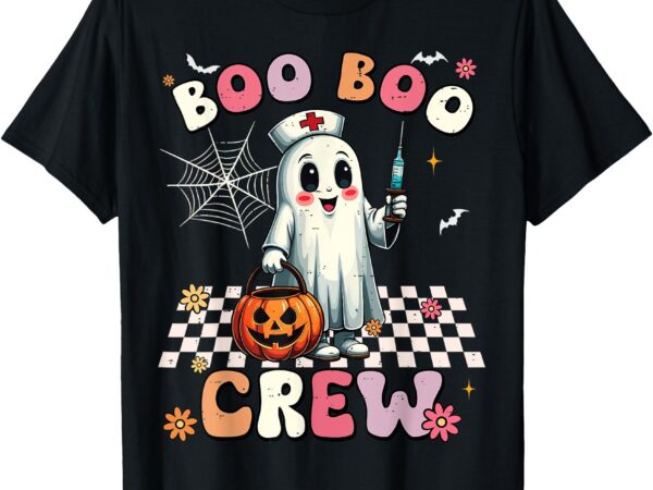 Boo boo crew halloween ghost nurse t-shirt