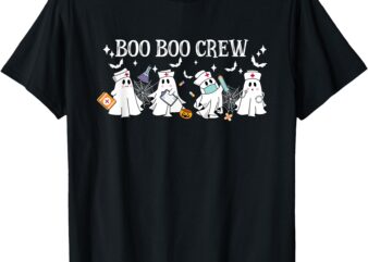 Boo Boo Crew Nurse Ghost Funny Halloween T-Shirt