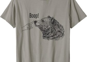 Boop Bear Adorable Cartoon Nose Boop Funny T-Shirt