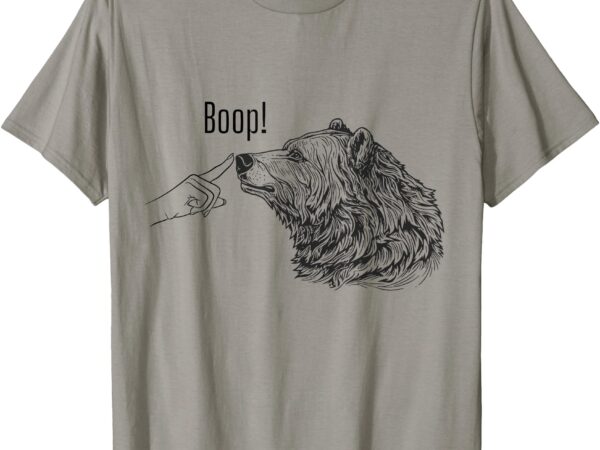 Boop bear adorable cartoon nose boop funny t-shirt