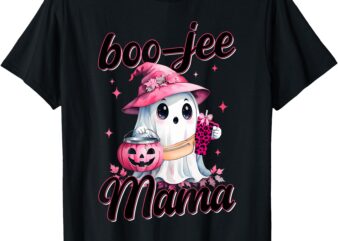 Boujee Boo Jee Spooky Ghost Pink Halloween Pumpkin Costumes T-Shirt