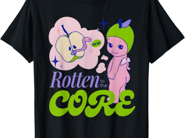 Brat rotten to the core bad apple funny retro t-shirt