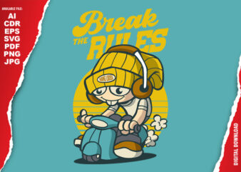 Break The Rules t shirt template