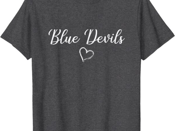 Bremen blue devils above small heart t-shirt