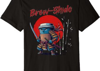 Brew-Shido_ The Samurai Coffee Cup Premium T-Shirt