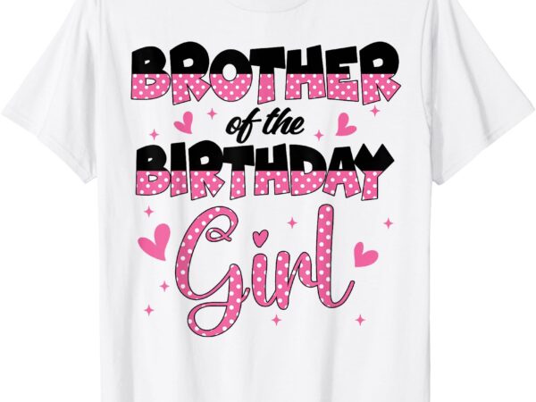 Brother of the birthday girl family party decorations t-shirt