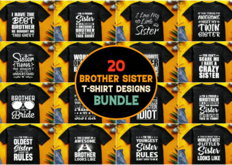 Brother Sister T-Shirt Design Bundle