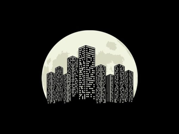 City moon t shirt vector file