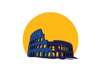 COLOSSEUM NIGHT t shirt vector file