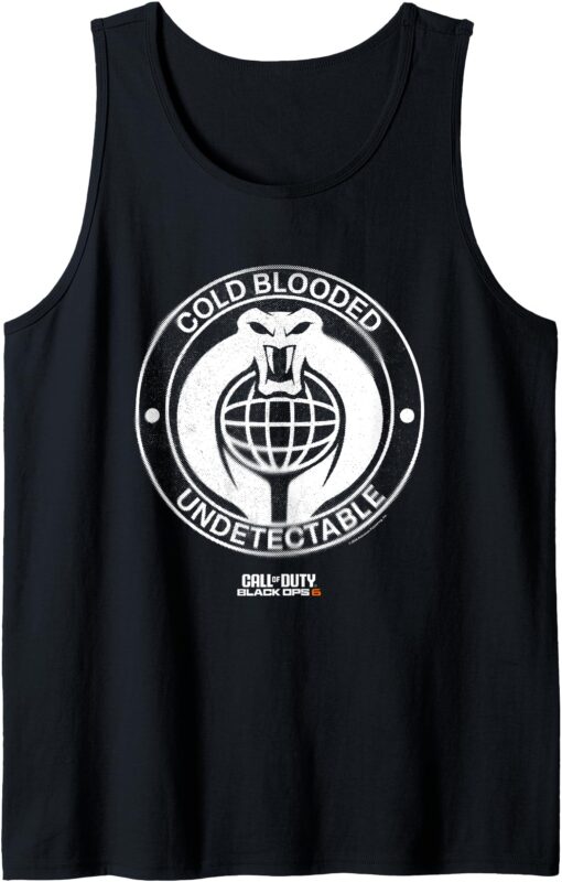 Call Of Duty Black Ops 6 Cold Blooded Undetectable Faded Tank Top