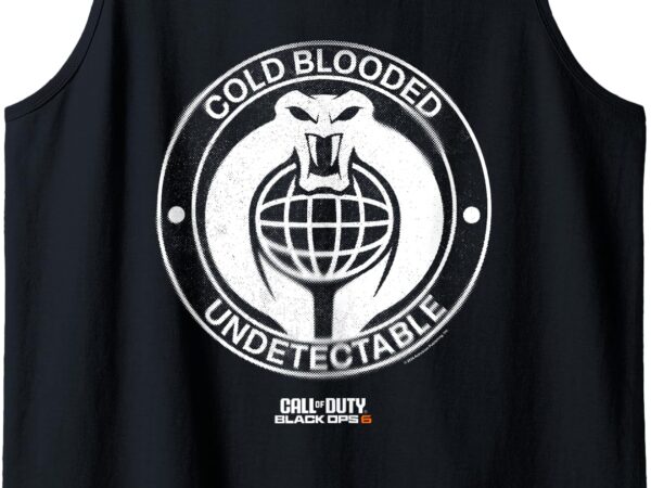 Call of duty black ops 6 cold blooded undetectable faded tank top t shirt vector file