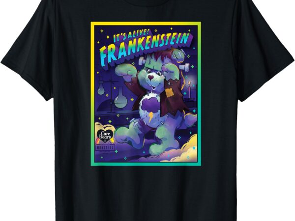 Care bears x universal monsters grumpy bear frankenstein t-shirt