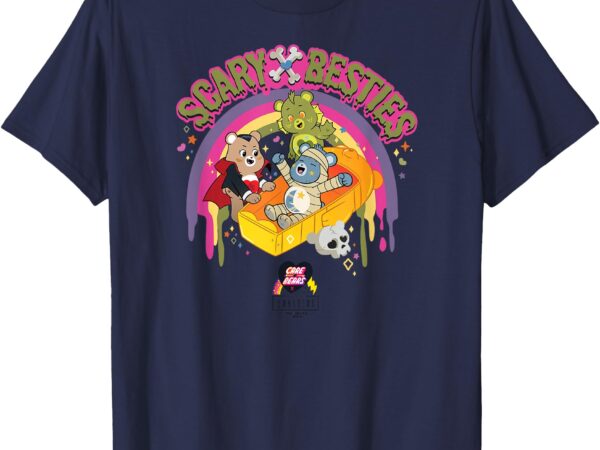 Care bears x universal monsters scary besties t-shirt