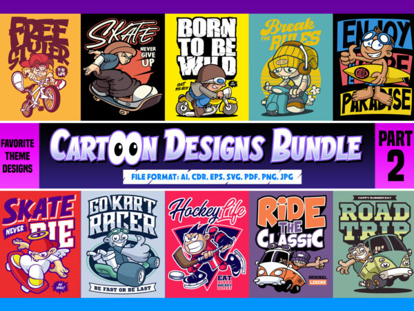 Cartoon designs bundle part 2