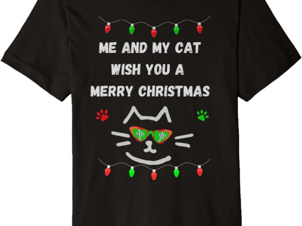 Cat lovers christmas season design two premium t-shirt